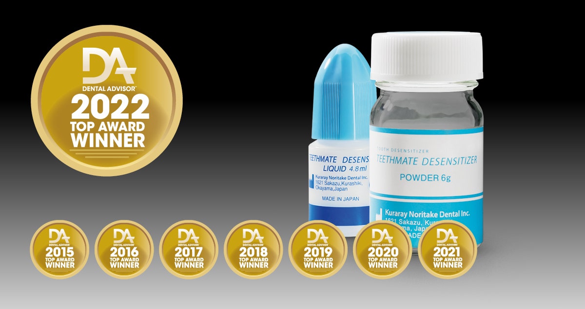 TEETHMATE DESENSITIZER septīto reizi pēc kārtas saņem Dental Advisor balvu Top Product Award