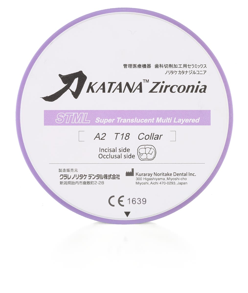 KATANA Zirconia STML | mulit-layered disc | translucency and strength