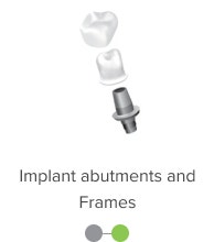 Pilares de implantes y armazones
