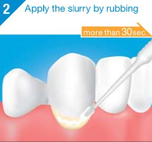 Apply the slurry by rubbing