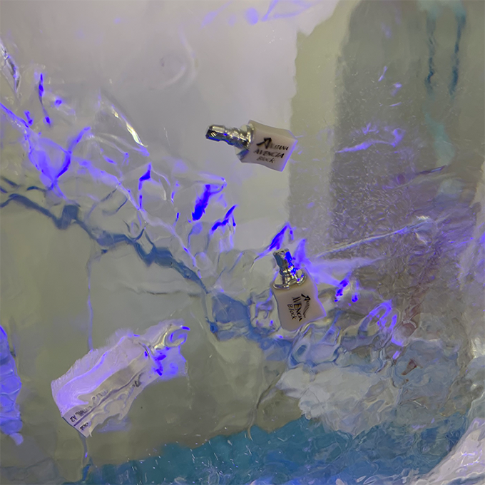 blocks in ice